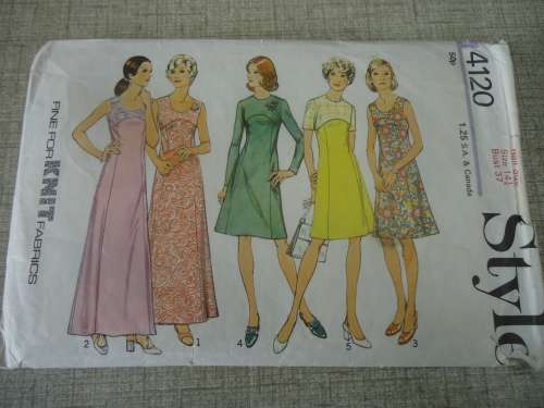STYLE PATTERNS 4120  EVENING DRESS SIZE 14 1/2 BUST 37"  COMPLETE