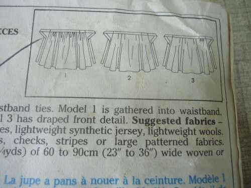 STYLE PATTERNS 4385 TIE SKIRT SIZE N = 10 + 12 + 14 COMPLETE