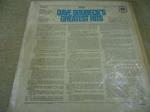 THE DAVE BRUBECK  "GREATEST HITS" CBS STEREO LP