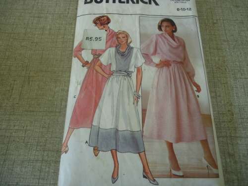 BUTTERICK PATTERNS 3055  DRESS SIZE 8 + 10 + 12  COMPLETE