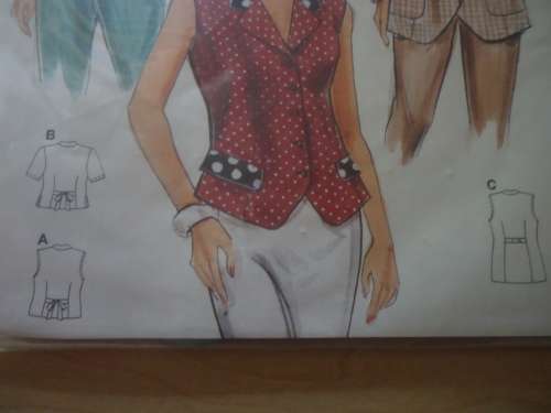 BURDA PATTERNS 4283   BLOUSE/TOP  SIZES 8 - 18 COMPLETE