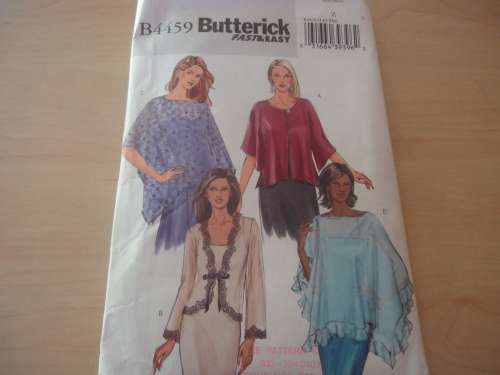 BUTTERICK PATTERN B4459 TOPS SIZE LARGE (16 - 18) & X-LARGE (20 - 22)- COMPLETE