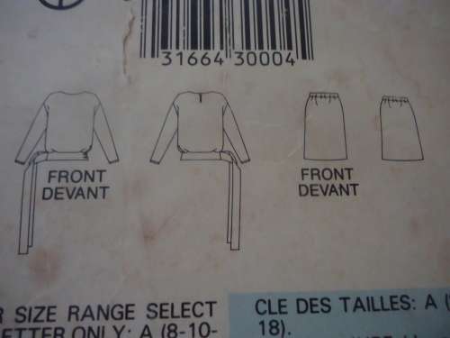 BUTTERICK  "SEE & SEW" PATTERN 5414  SHIRT & SKIRTS SIZE B = 14 + 16 + 18 COMPLETE