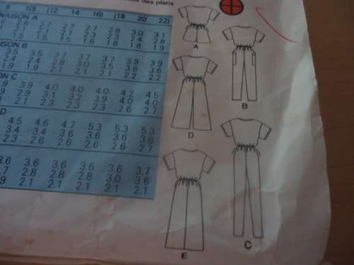BUTTERICK  PATTERN 3634 JUMPSUIT SIZE 6 + 8 +10  COMPLETE