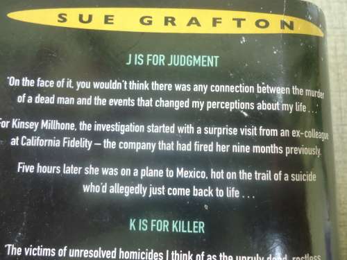 SUE GRAFTON - OMNIBUS "J IS FOR JUDGMENT; K IS FOR KILLER; L IS FOR LAWLESS" SMALL SOFT COVER