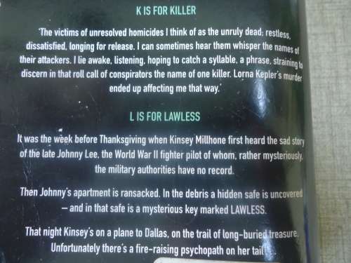 SUE GRAFTON - OMNIBUS "J IS FOR JUDGMENT; K IS FOR KILLER; L IS FOR LAWLESS" SMALL SOFT COVER