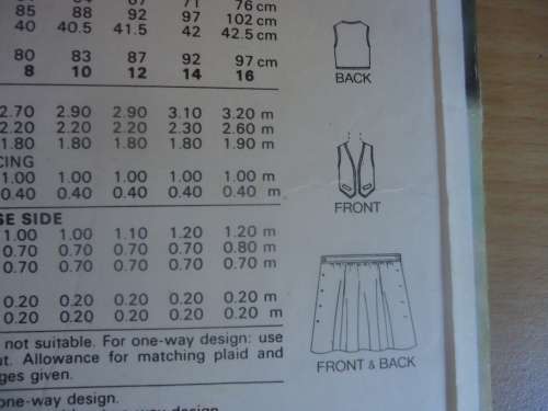 BUTTERICK  "SEW & SEW" PATTERN  6389 SIZES 10 -  WAISTCOAT pattern only