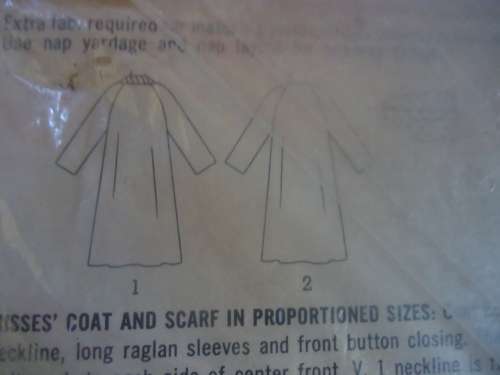 VERY VINTAGE SIMPLICITY PATTERNS 5148 LADIES COAT SIZE 16 BUST 36"-COMPLETE