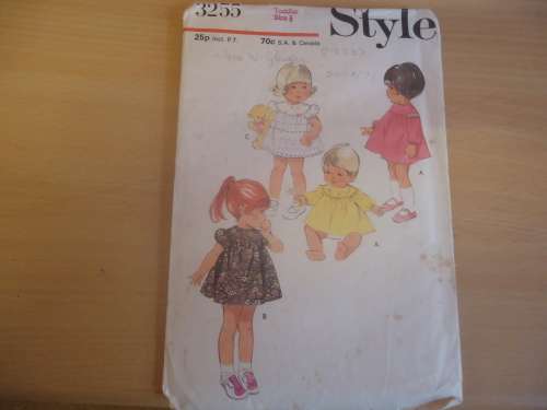 STYLE KID PATTERNS 3255 INFANT DRESS SIZE 6 MONTHS COMPLETE