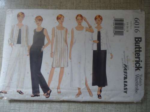 BUTTERICK  PATTERN 6016 SMART CASUAL WEAR  SIZES14+18 + 18  COMPLETE & UNCUT