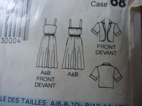 BUTTERICK  PATTERN 5288  CROP JACKET & SUNDRESS SIZE B =12 + 14 + 16 COMPLETE & UNCUT