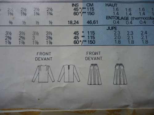 BUTTERICK  PATTERN 4261 SKIRT & TOP SIZE B = 14 + 16 + 18 COMPLETE
