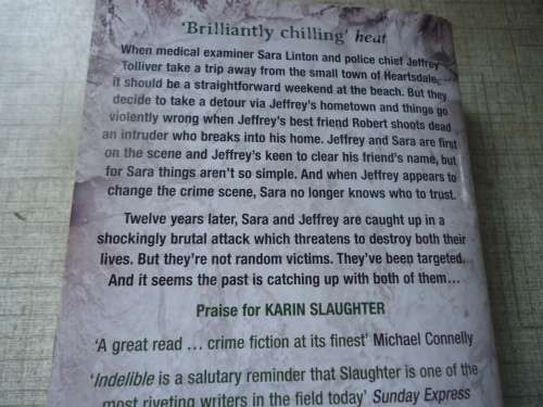 KARIN SLAUGHTER - "INDELIBLE"  SMALL SOFT COVER
