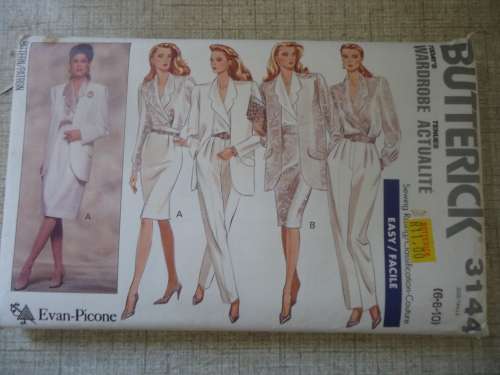 BUTTERICK  PATTERN 3144 OFFICE WEAR  SIZE6 + 8 + 10  COMPLETE