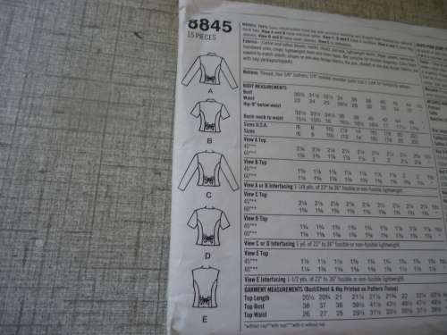 SIMPLICITY PATTERNS 8845  BLOUSES WITH TIE BACK SIZES 12 + 14 + 16 - COMPLETE