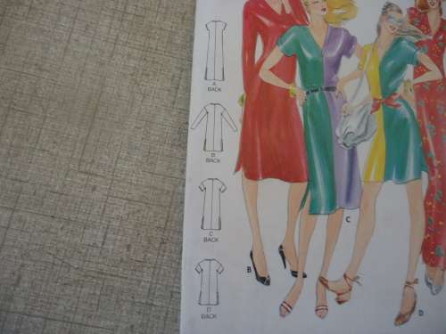 BUTTERICK  PATTERN 3184  DRESS with/without CONTRACT SIZE 12 - 14 complete
