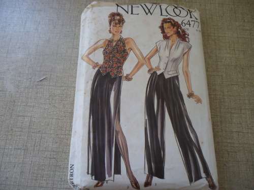 NEW LOOK PATTERNS 6477 -7 SIZES IN ONE-HALTER TOP, TOP, LONG SKIRT & PANTS- SIZES 6 - 18  COMPLETE