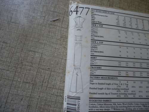 NEW LOOK PATTERNS 6477 -7 SIZES IN ONE-HALTER TOP, TOP, LONG SKIRT & PANTS- SIZES 6 - 18  COMPLETE