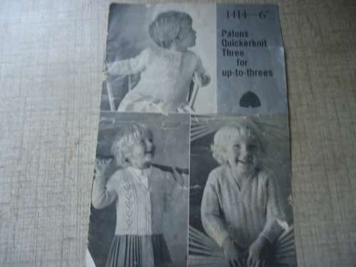 P&B #1414 "PATONS QUICKERKNIT THREE FOR UP TO THREES"