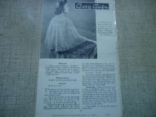 12 COSY KNITS - PRESENTED WITH WIFE & HOME MARCH 1957
