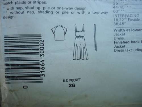 BUTTERICK PATTERN 5032  SHOULDER STRAP DRESS, & BELT  SIZES B =  14 + 16 + 18 SEE DESCRIPTION