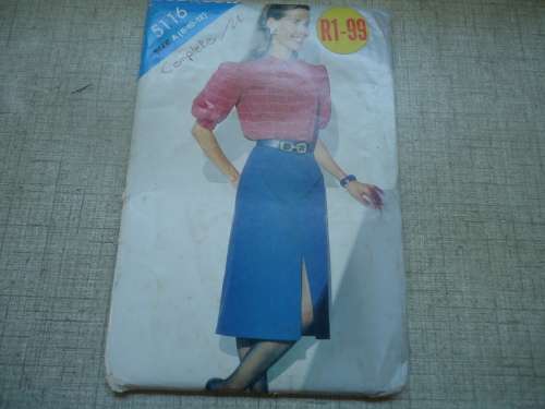 BUTTERICK PATTERN 5116 BLOUSE & SKIRT  SIZES A = 8 + 10 + 12 COMPLETE & UNCUT