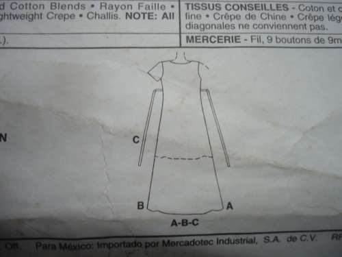McCALL'S PATTERN 8041 PULL OVER DRESS WITH FRONT TUCKS SIZE D = 12 + 14 + 16 COMPLETE
