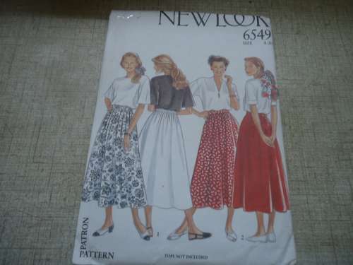 NEW LOOK PATTERNS 6549 SKIRTS SEVEN SIZES IN ONE 8 - 20 COMPLETE