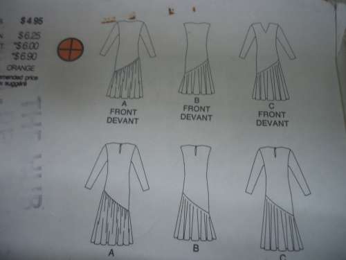 BUTTERICK PATTERN 3958 PULL OVER DRESS WITH FLARED SKIRT SIZES 14 + 16 + 18 COMPLETE & UNCUT