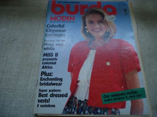 BURDA - MODERN FASHION MAGAZINE APRIL 1989-ALL PATTERNS & INSTRUCTIONS INC 100 PG