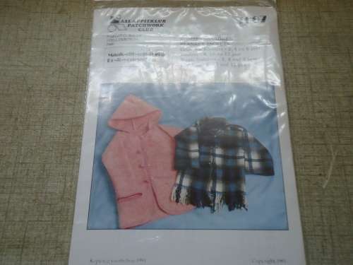 PATCHWORK CLUB  #1007 BLANKET JACKETS SIZES 2 + 4 + 6 + 8 + 10 + 12 YEARS -COMPLETE & UNCUT