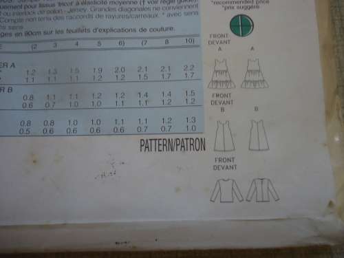 BUTTERICK PATTERN 4108 GIRL'S JUMPER & TOP SIZE 7 + 8 + 10 YEARS SEE DESCRIPTION
