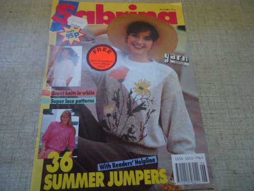 SABRINA - 36 SUMMER JUMPERS  - NO 6/90 -48 PAGES A4 SIZE
