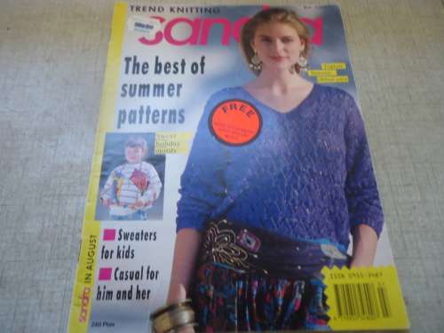 SANDRA- TREND KNITTING - AUGUST 1990 -28 PAGES A4 SIZE