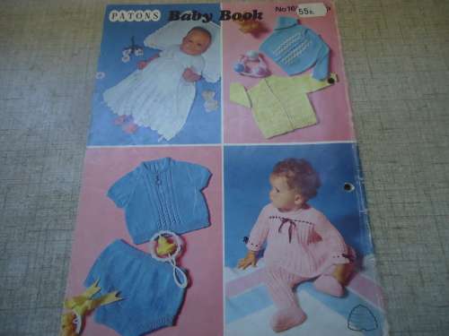 PATONS #166 BABY BOOK - NEW COLLECTION OF DESIGNS TO KNIT & CROCHET- 52 PAGE BOOKLET