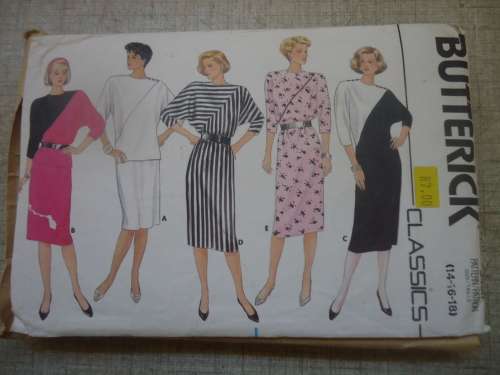 BUTTERICK PATTERN 3460 DRESS, TOP & SKIRT SIZES 14 + 16 + 18 COMPLETE & UNCUT