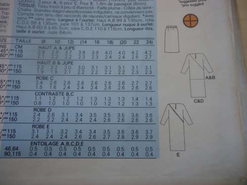 BUTTERICK PATTERN 3460 DRESS, TOP & SKIRT SIZES 14 + 16 + 18 COMPLETE & UNCUT