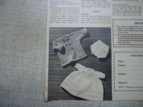 DOLLY DELIGHTS - FOR 14/35 CM  & 16"/40CM  DOLLS - FARMERS WEEKLY OCTOBER 1979