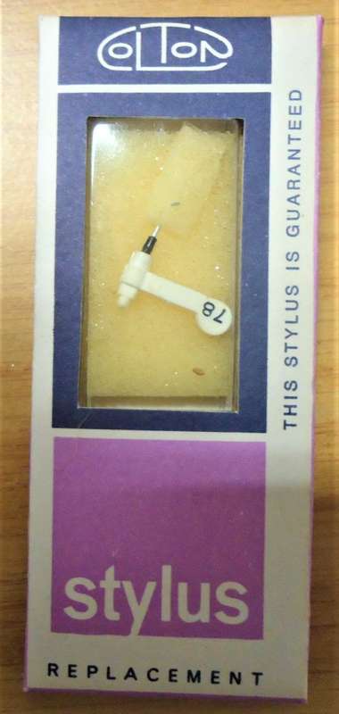 MASTERCRAFT SJN-1 DUAL RECORD PLAYER NEEDLE-COLTON STYLUS -16. 33 1/3 +45 RPM -MADE IN ENGLAND