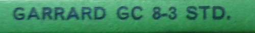 GARRARD GC 8-3 STD. RECORD PLAYER NEEDLE-COLTON STYLUS - 78 RPM -MADE IN ENGLAND