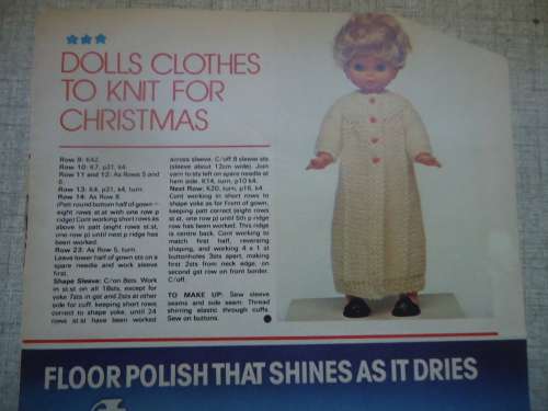 DOLL'S CLOTHES FOR CHRISTMAS - YOUR FAMILY NOVEMBER 1978