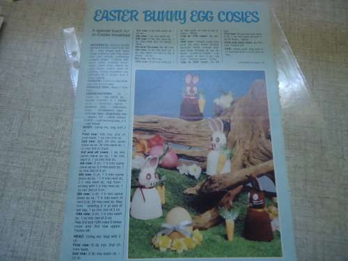 3 PATTERNS - EASTER GIFTS - LAMBS+- EASTER BUNNY EGG COSIES + CROCHET EASTER HENS FOR EASTER EGGS