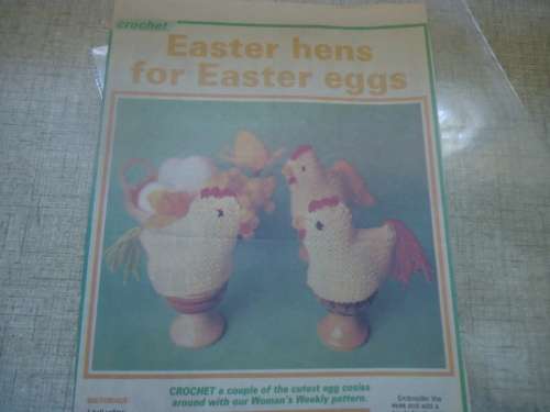 3 PATTERNS - EASTER GIFTS - LAMBS+- EASTER BUNNY EGG COSIES + CROCHET EASTER HENS FOR EASTER EGGS