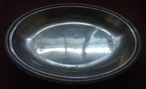 THREE SILVER PLATE SERVING BOWLS OR DISHES