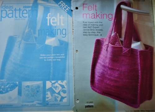 ESSENTIAL  PATTERNS E 173 "FELT MAKING!" supplied in a plastic sleeve