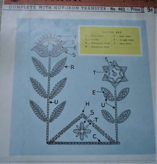 ANCHOR EMBROIDERY DESIGN # 402 TABLE CLOTH PATTERN