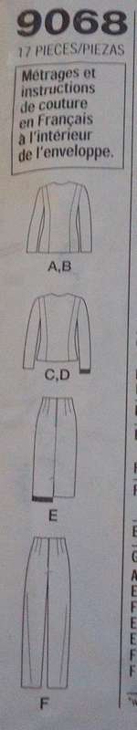 SIMPLICITY PATTERNS 9068  JACKET-SKIRT- PANTS SIZE RR14+16+18+20 COMPLETE