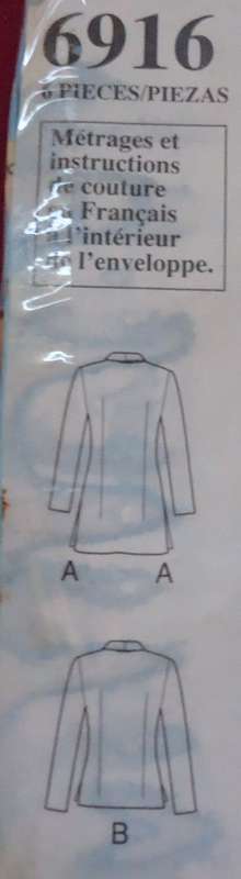 NEW LOOK PATTERNS 6916 FOUR JACKETS  SIX SIZES IN ONE 8 - 18 COMPLETE