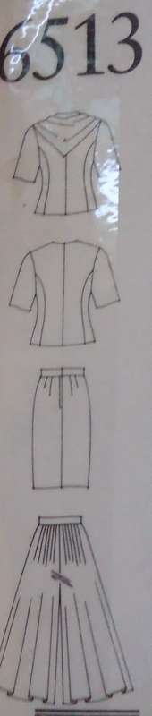 NEW LOOK PATTERNS 6513 V NECK TOP, SCARF AND CULOTTES SEVEN SIZES IN ONE 6-18 COMPLETE