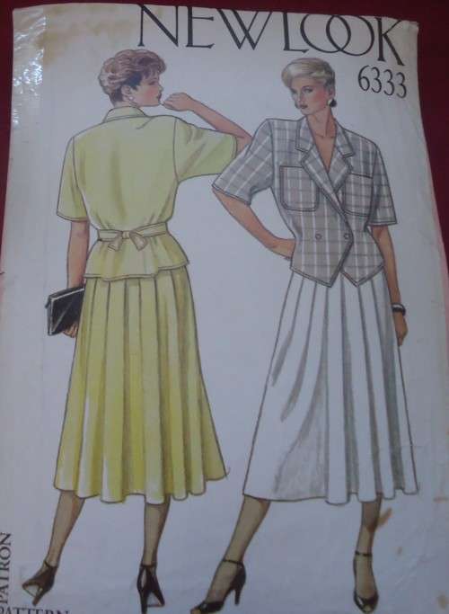 NEW LOOK PATTERNS 6333 TOP & SKIRT SIX SIZES IN ONE 8 - 18 - SEE LISTING